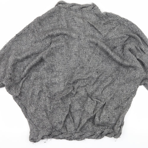 H&M Womens Grey  Knit Cardigan Jumper One Size