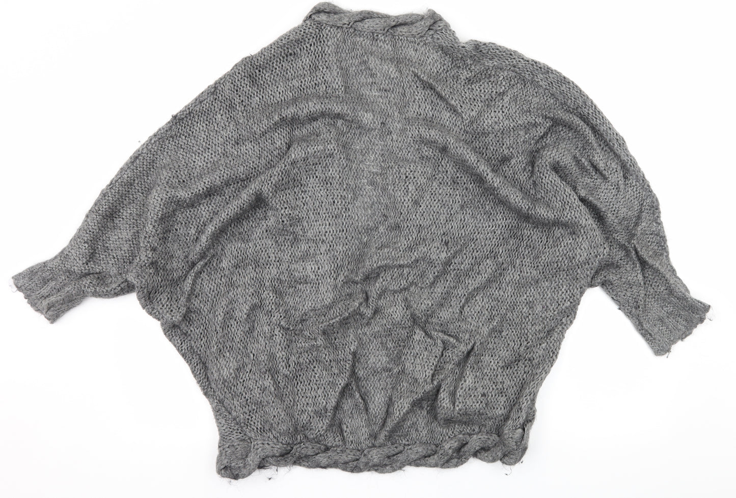 H&M Womens Grey  Knit Cardigan Jumper One Size