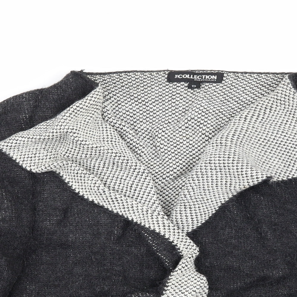 Debenhams Womens Grey  Knit Cardigan Jumper Size 12