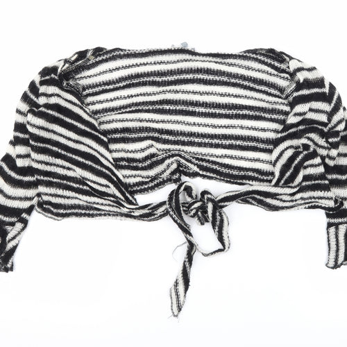 Per Una Womens White Striped Knit Cardigan Jumper Size M