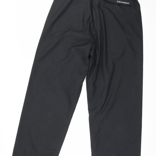 Oakmont Mens Black   Rain Trousers Trousers Size 31 in L29 in