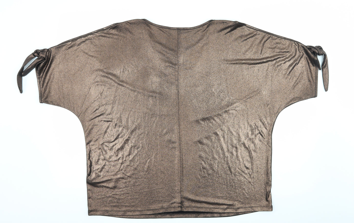 Debenhams Womens Brown   Basic T-Shirt Size 16  - Cut out sleeves