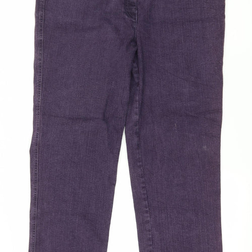 Michelle Magic Womens Purple  Denim Straight Jeans Size 18 L27 in