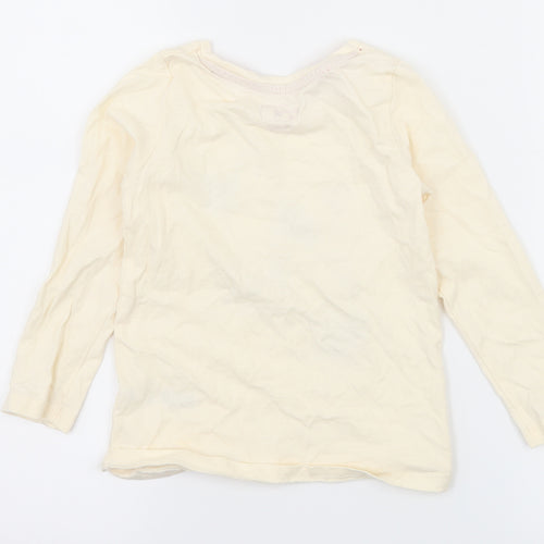 Nutmeg Girls Ivory  Jersey Basic T-Shirt Size 4-5 Years  - Penguin