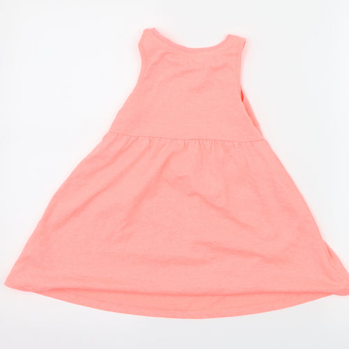 Nutmeg Girls Orange  Jersey Tank Dress  Size 2-3 Years