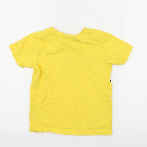 George Girls Yellow  Jersey Basic T-Shirt Size 2-3 Years  - Pudsey