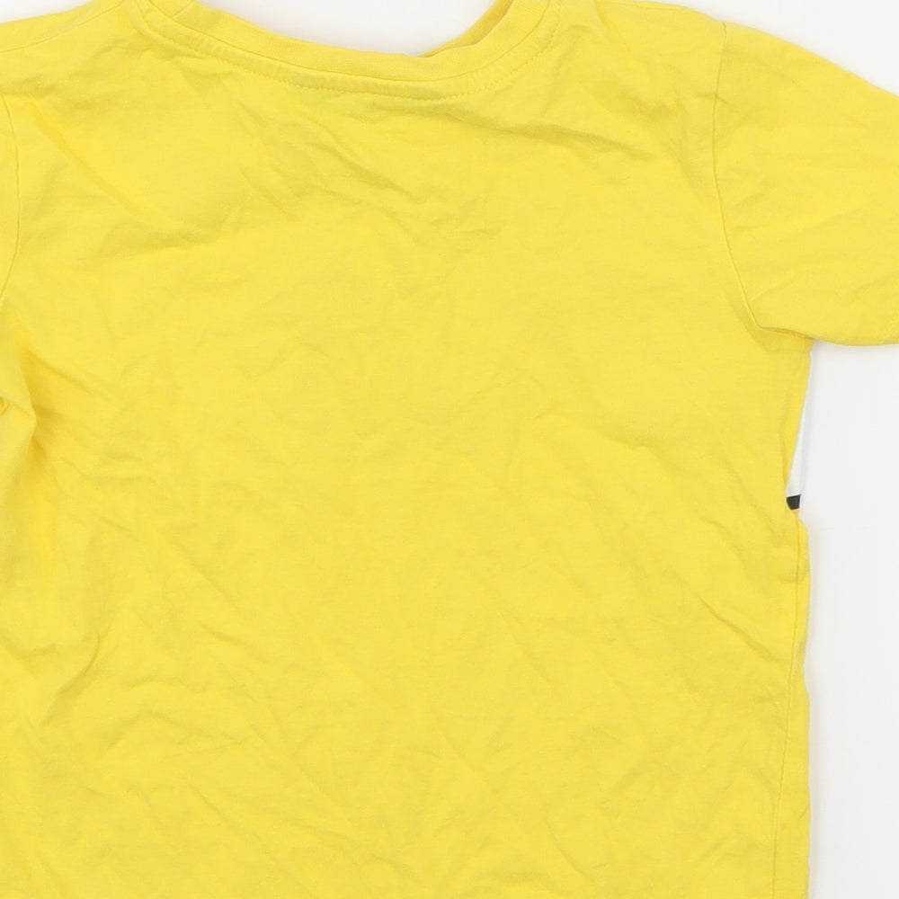 George Girls Yellow  Jersey Basic T-Shirt Size 2-3 Years  - Pudsey