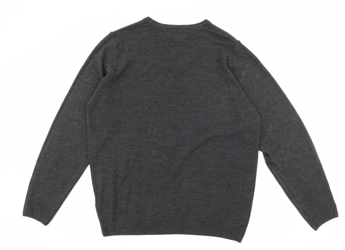 Marks and Spencer Mens Grey  Knit Pullover Jumper Size L