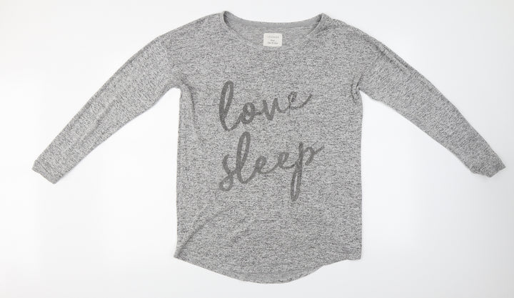 Boux Avenue Womens Grey Basic T-Shirt Size S