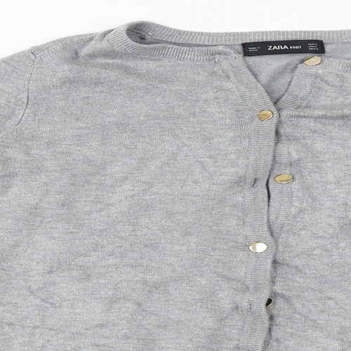 Zara Womens Grey   Cardigan Jumper Size XS