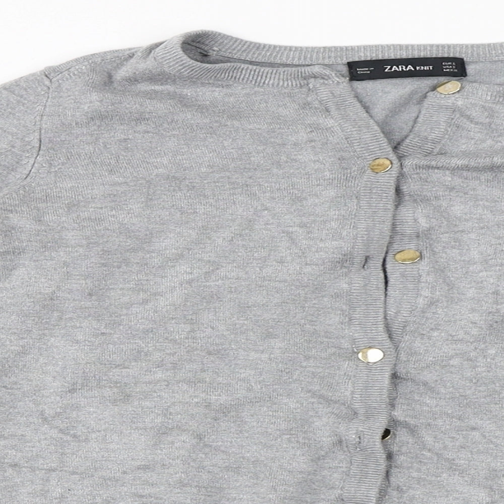 Zara Womens Grey   Cardigan Jumper Size XS