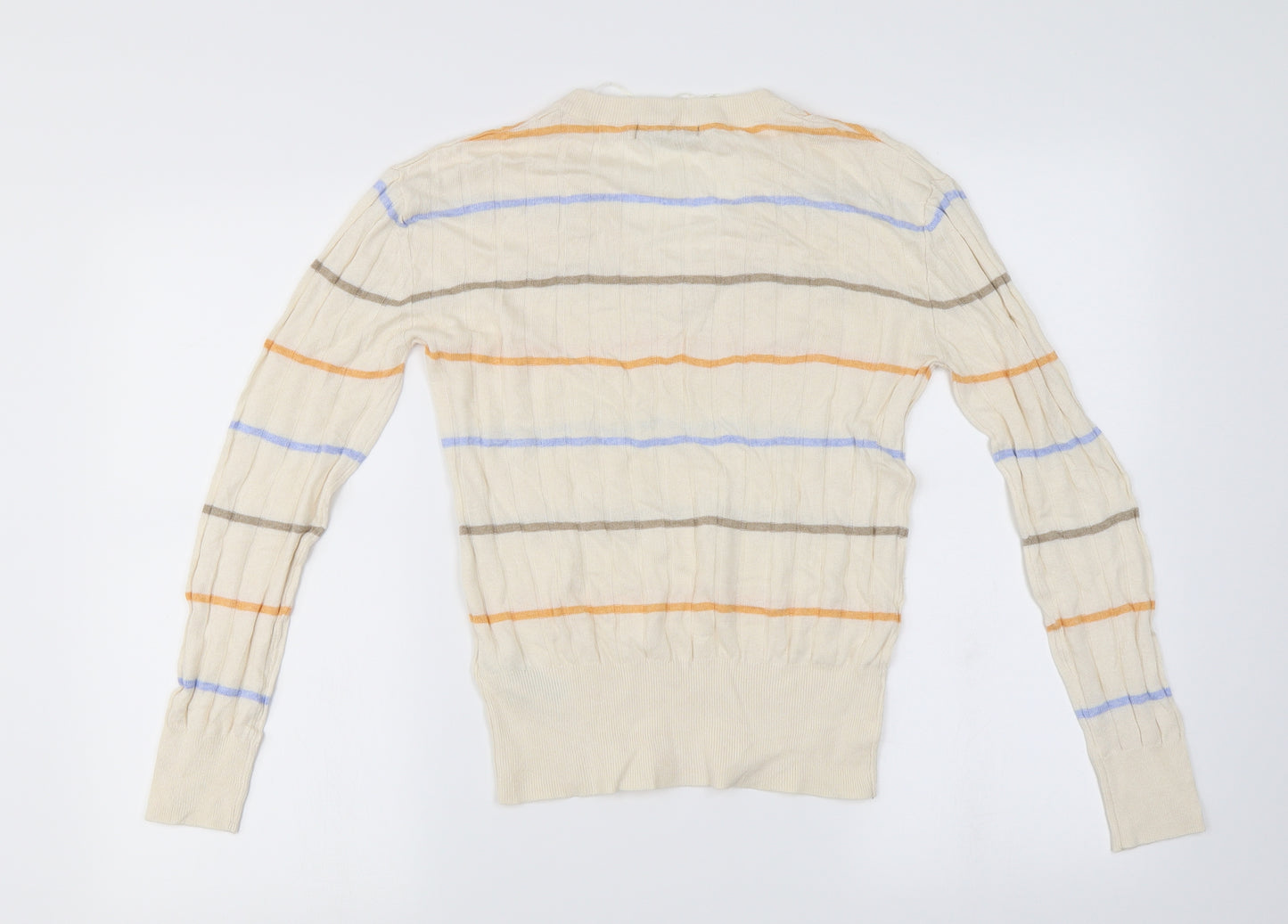 Marks and Spencer  Womens Ivory Striped  Pullover Jumper Size S