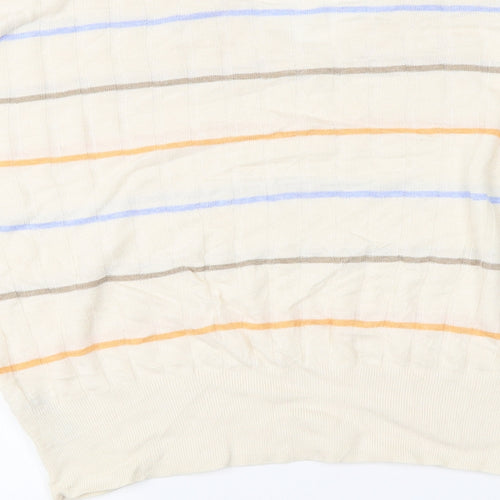 Marks and Spencer  Womens Beige Striped  Pullover Jumper Size XL