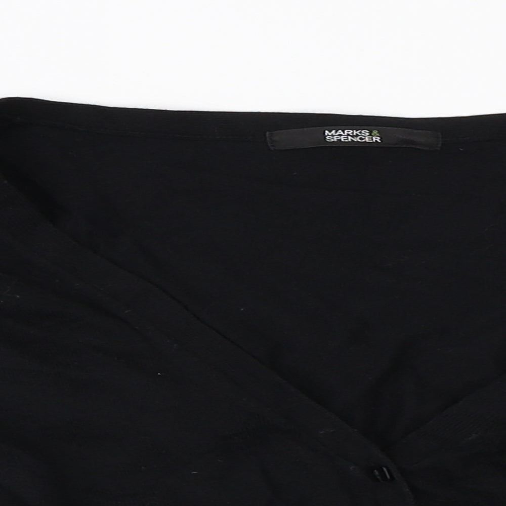 Marks and Spencer Womens Black   Cardigan Jumper Size 12