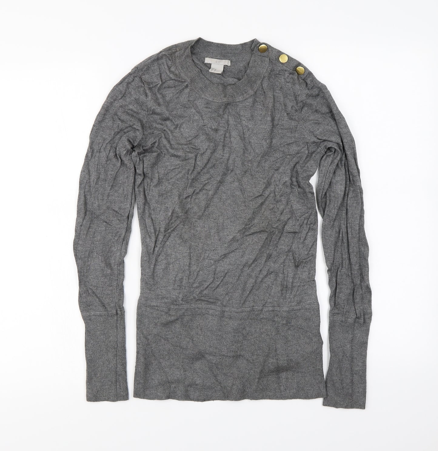 H&M  Womens Grey   Pullover Jumper Size M