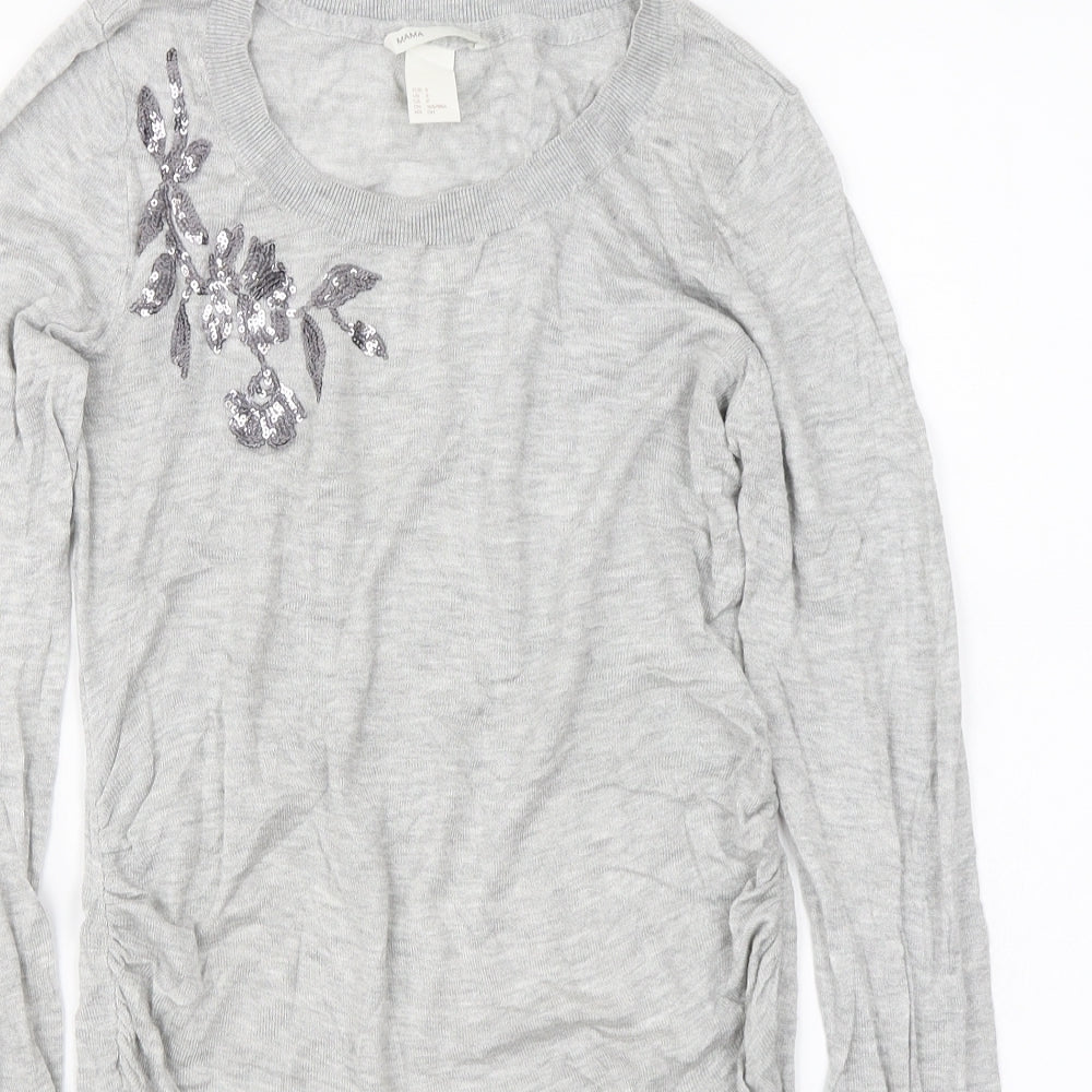 H&M Womens Grey   Pullover Jumper Size S