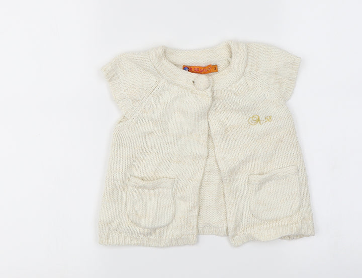 a 58 girls Girls Ivory Cardigan Jumper Size 3 Years