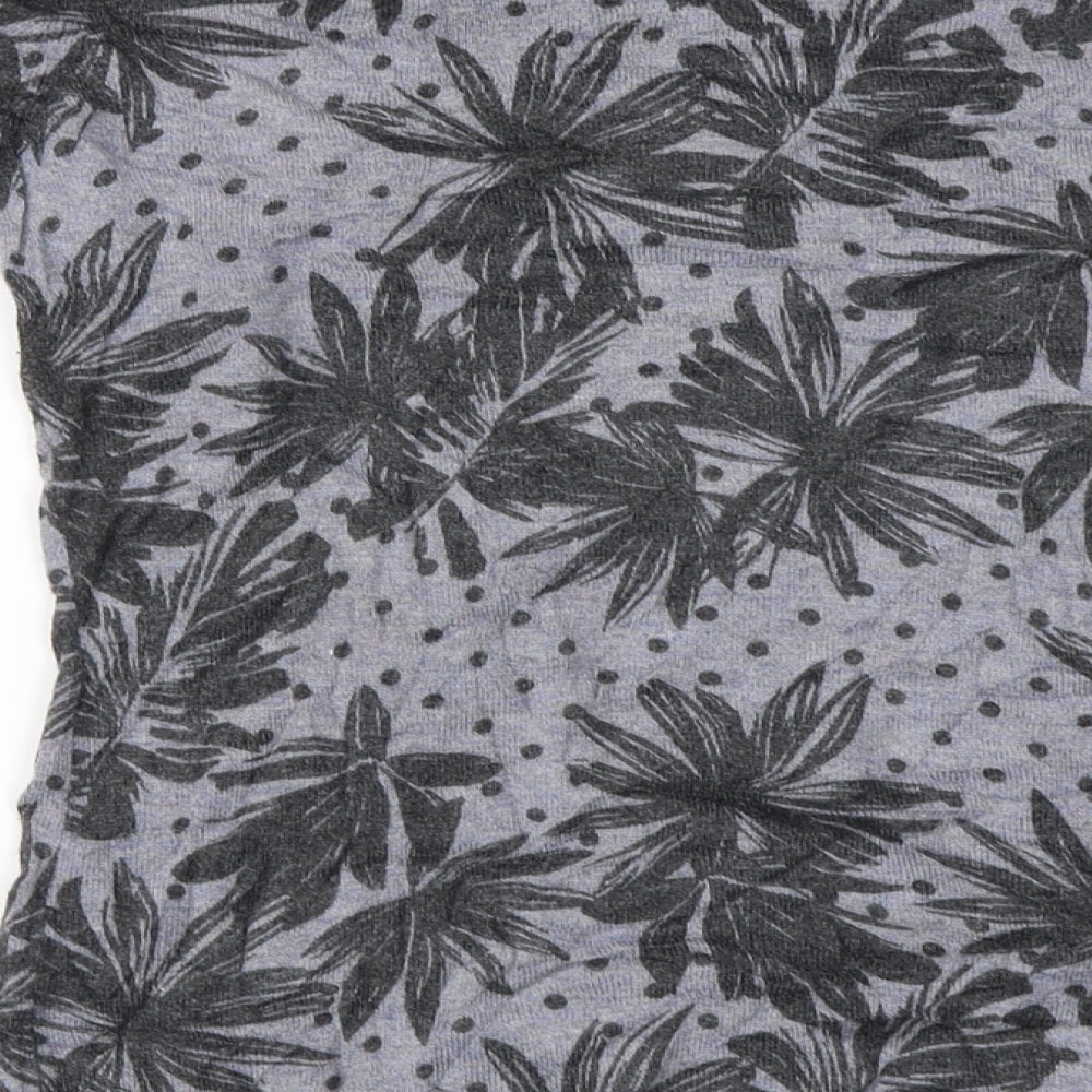 Antoni & Alison  Womens Grey Floral  Basic T-Shirt Size M