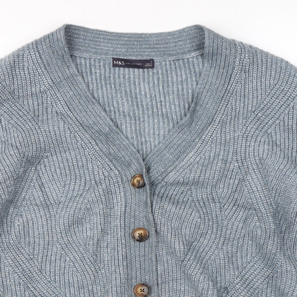 Marks and Spencer  Mens Blue   Cardigan Jumper Size S