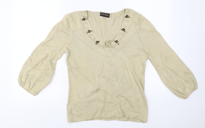 Principles Womens Beige Pullover Jumper Size 14