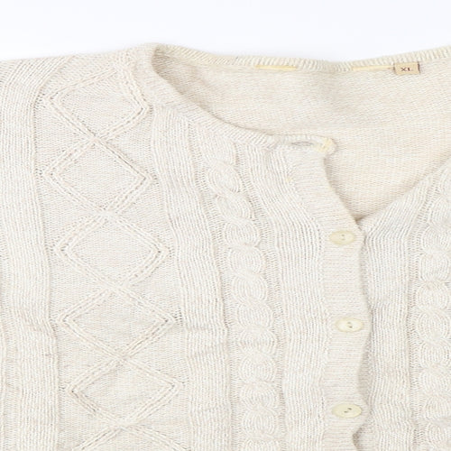 EWM  Womens Beige   Cardigan Jumper Size XL