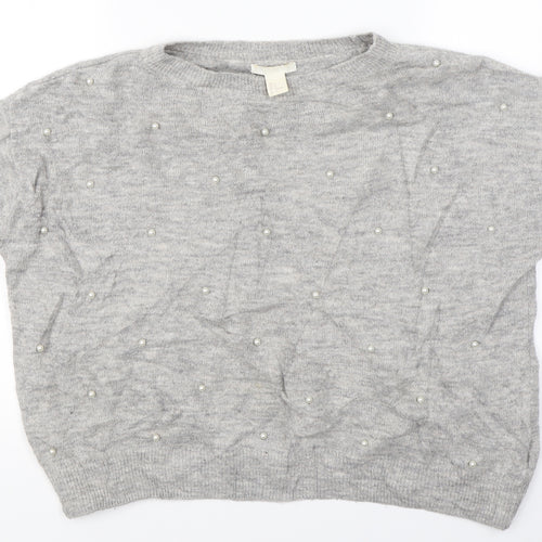H&M Womens Grey   Pullover Jumper Size S
