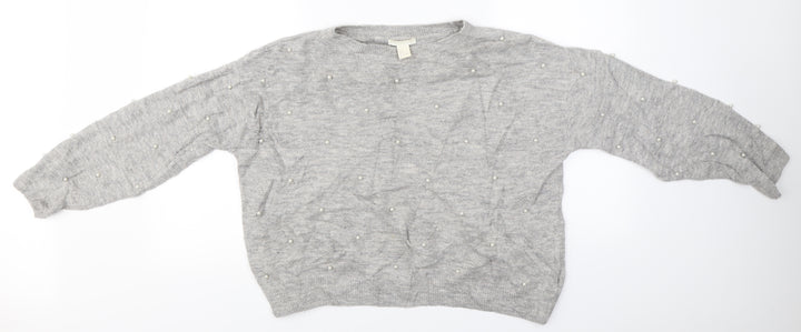 H&M Womens Grey   Pullover Jumper Size S