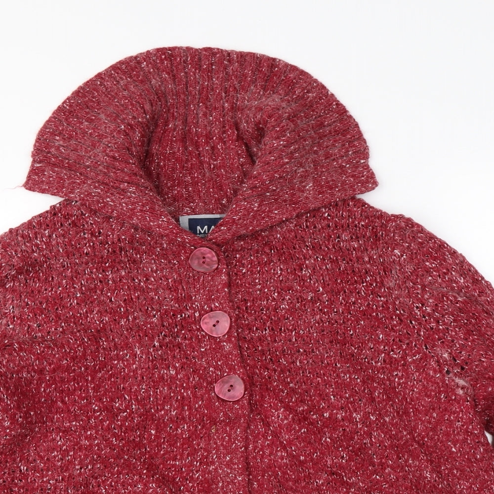 Maine New England  Womens Red   Cardigan Jumper Size 16