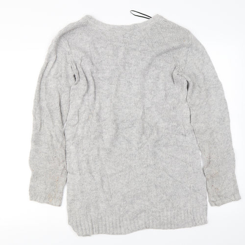 H&M Girls Grey   Pullover Jumper Size 14 Years  - Sequin Stars