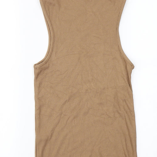 Topshop Womens Brown   Basic T-Shirt Size 8