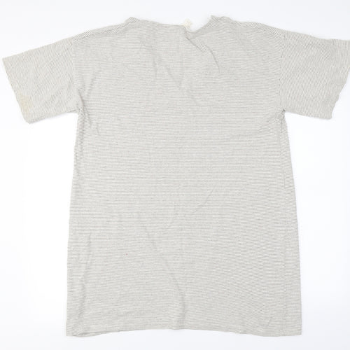 H&M Womens Ivory Striped  Basic T-Shirt Size L