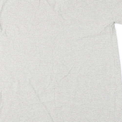H&M Womens Ivory Striped  Basic T-Shirt Size L