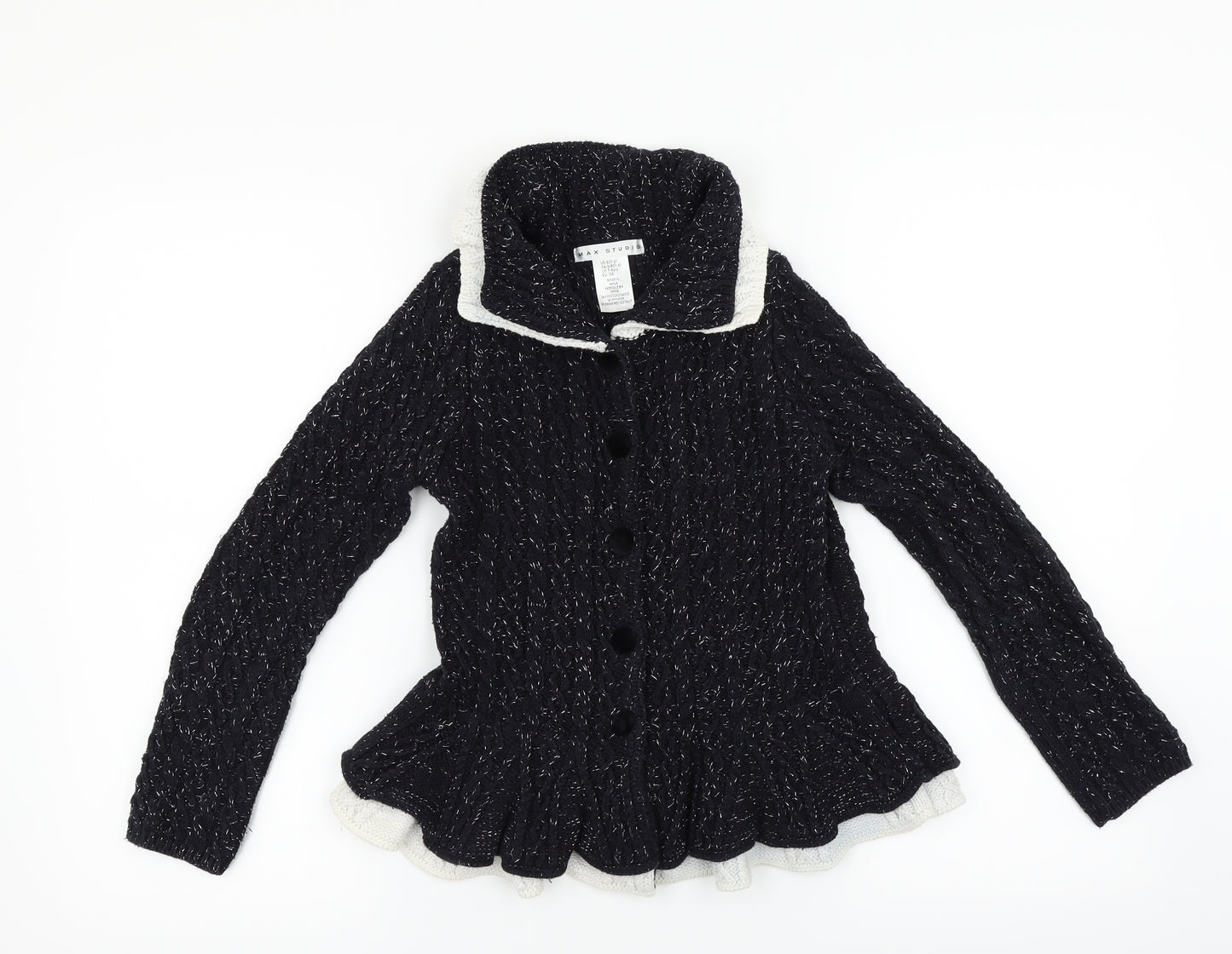 Max Studio Girls Blue   Cardigan Jumper Size 7-8 Years