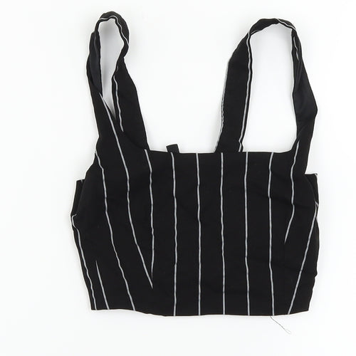 H&M Womens Black Striped  Ringer Tank Size 4
