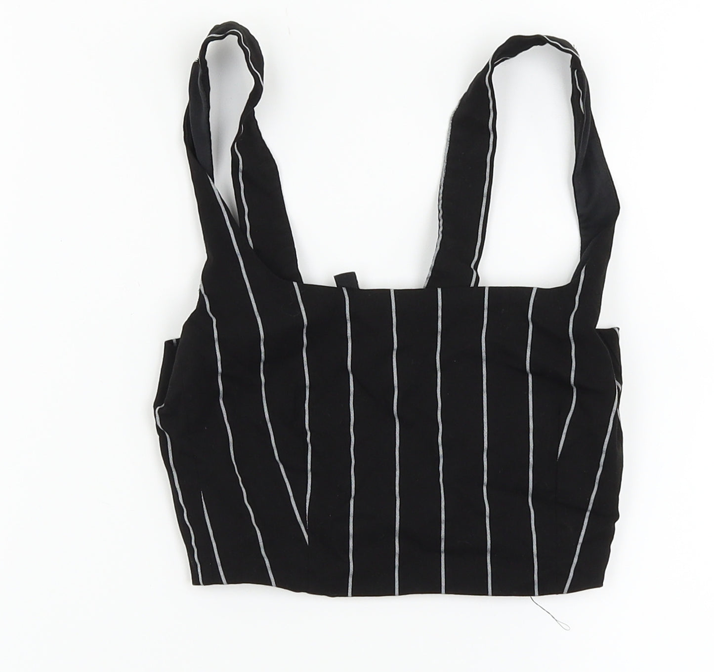H&M Womens Black Striped  Ringer Tank Size 4