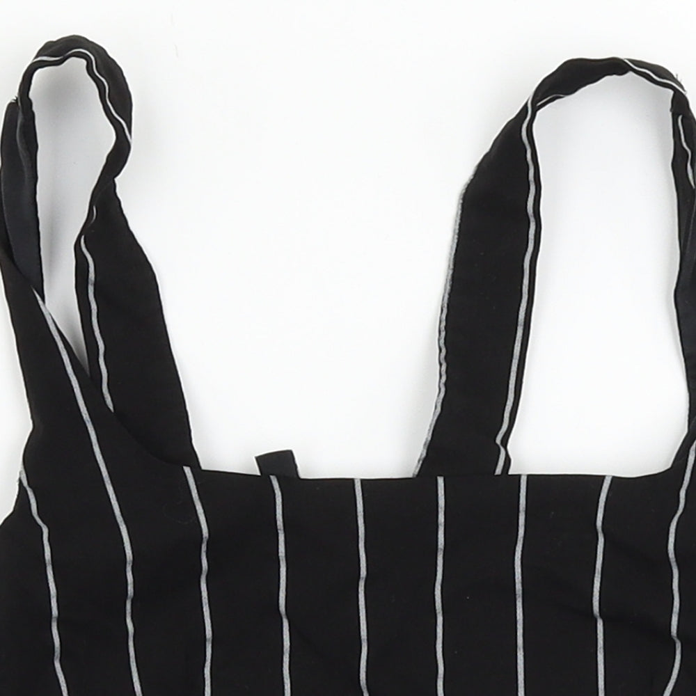 H&M Womens Black Striped  Ringer Tank Size 4