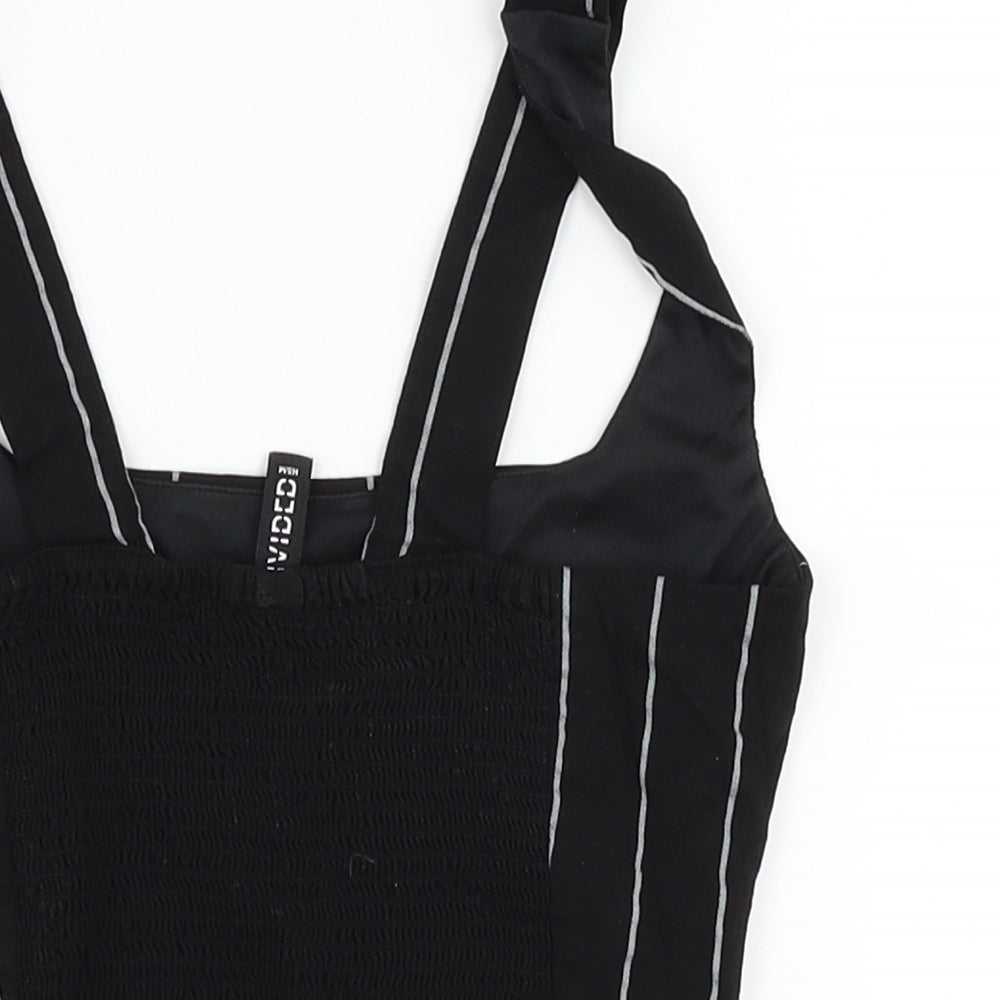 H&M Womens Black Striped  Ringer Tank Size 4