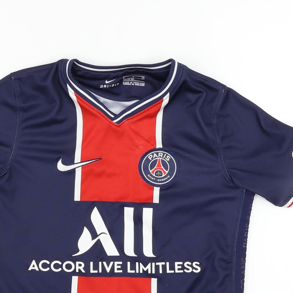 Nike Boys Blue   Jersey T-Shirt Size S  - PSG Home Shirt