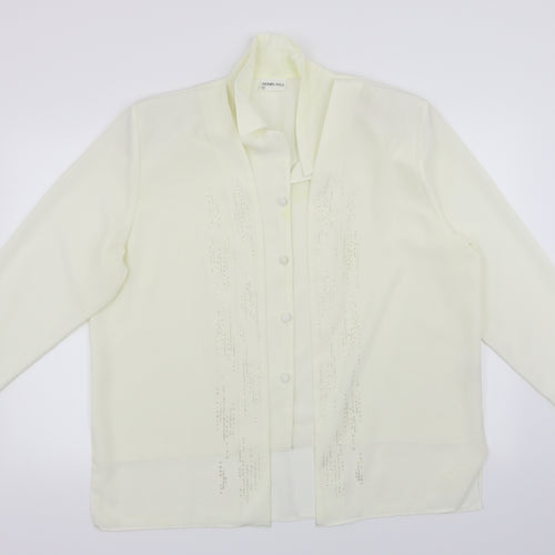 Michael Gold Womens White   Tunic Blouse Size XL