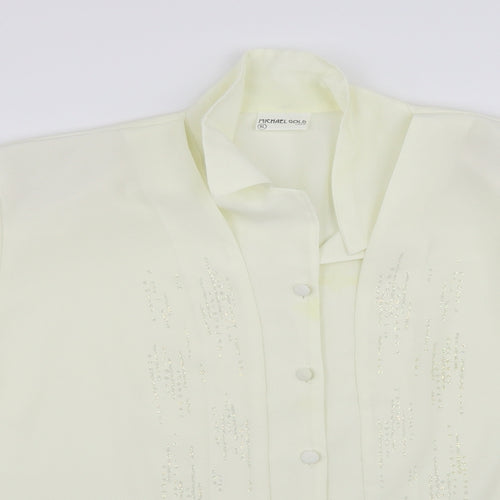 Michael Gold Womens White   Tunic Blouse Size XL