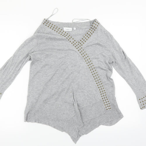 New Look Womens Grey   Cardigan Jumper Size 12