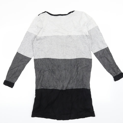 BHS Womens Grey Striped  Pullover Jumper Size 12