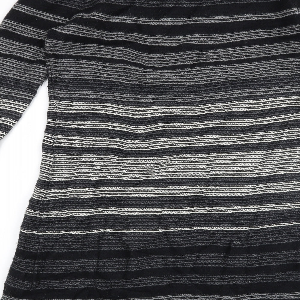 Monsoon Womens Black Striped  Jumper Dress  Size M