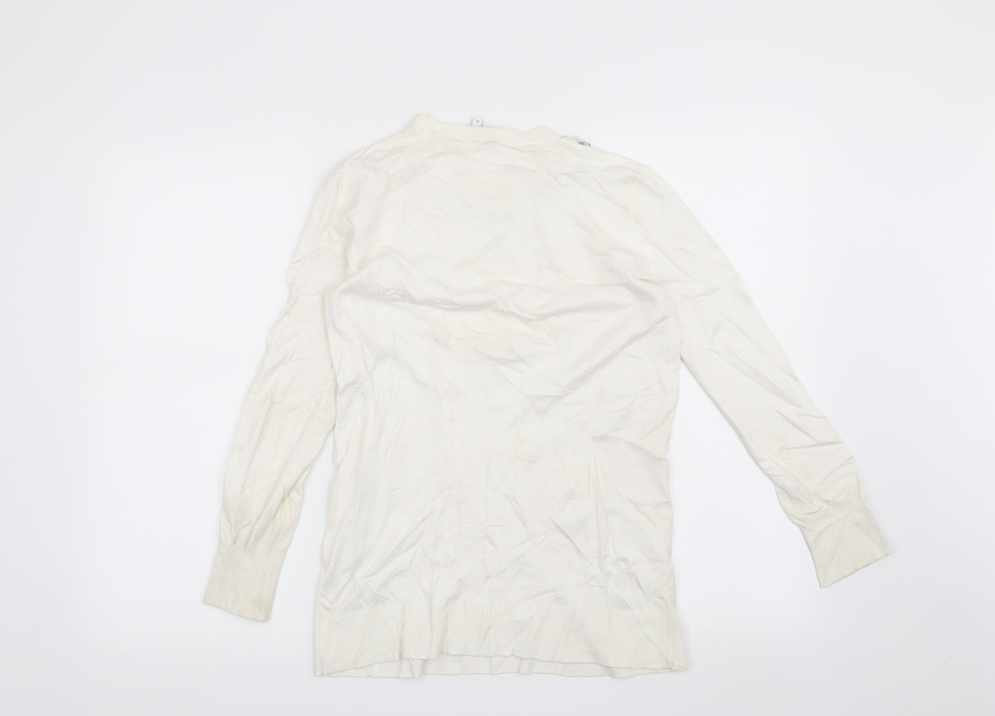 Warehouse Womens White   Pullover Jumper Size 10