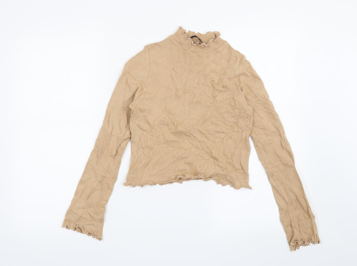 Pull & Bear Womens Beige Pullover Jumper Size S