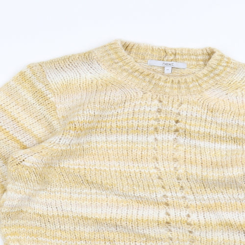 NEXT Womens Yellow Striped  Pullover Jumper Size 14