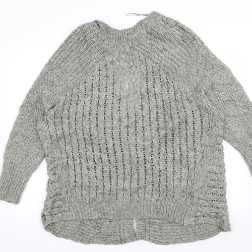 Papaya Womens Grey   Cardigan Jumper Size M