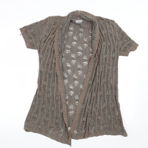Per Una Womens Brown Striped  Cardigan Jumper Size M