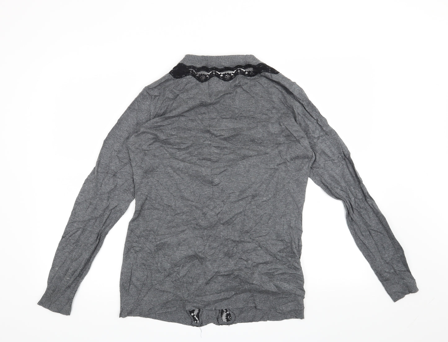 Lux Womens Grey   Cardigan Jumper Size L