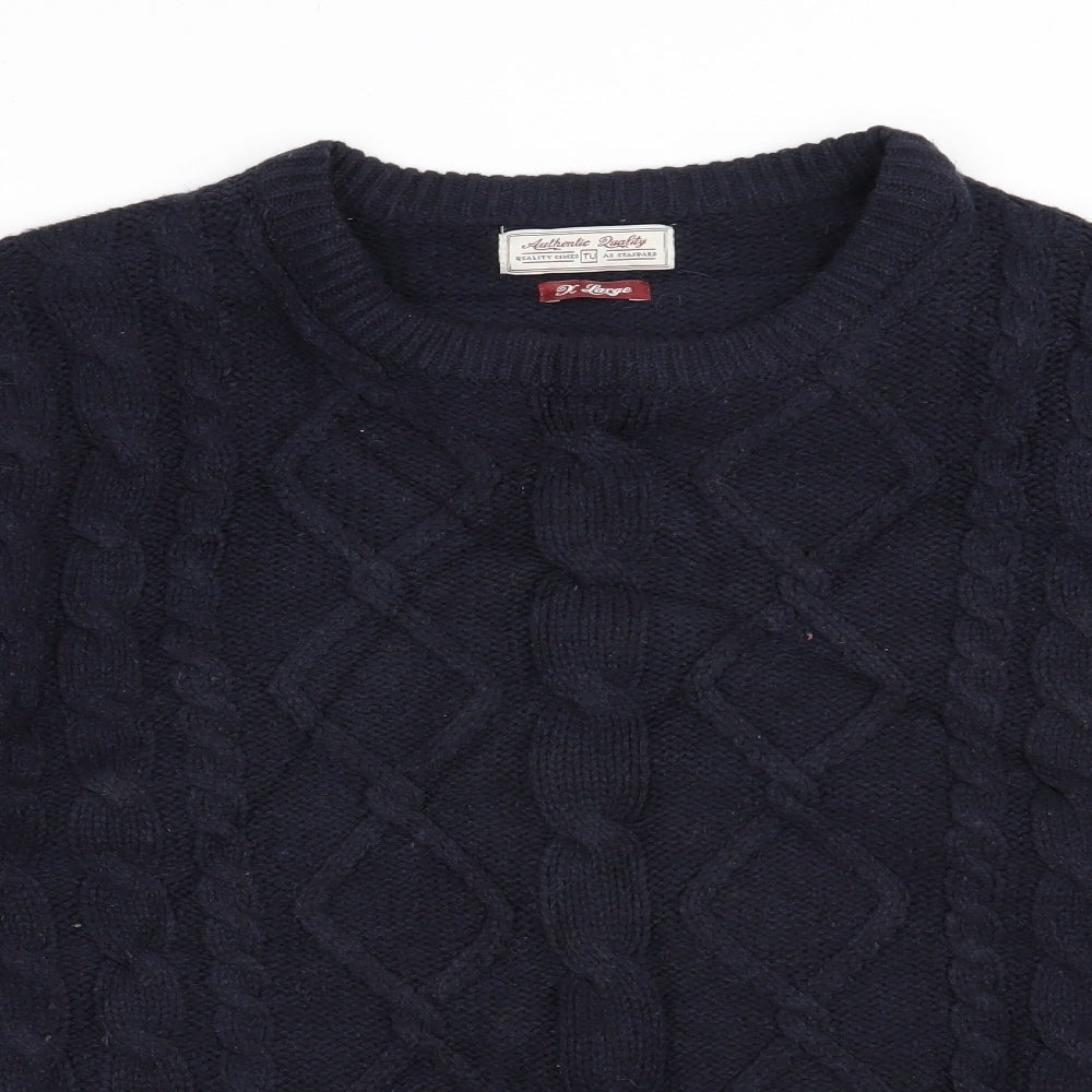 TU Mens Blue   Pullover Jumper Size XL